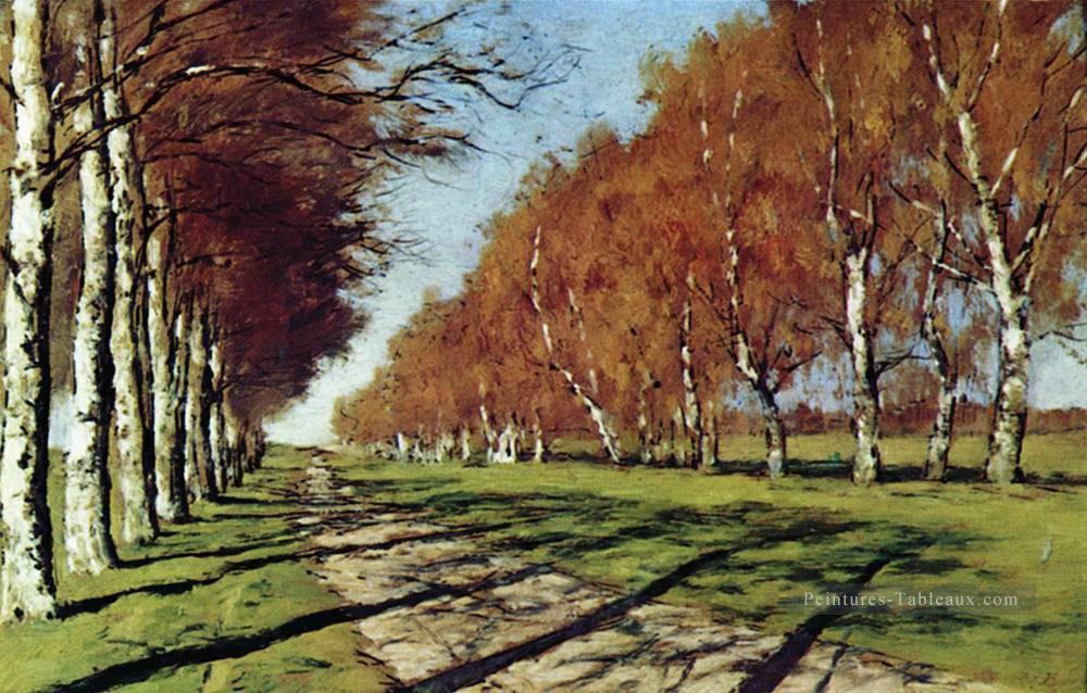 grande route ensoleillée jour d’automne 1897 Isaac Levitan Peintures à l'huile